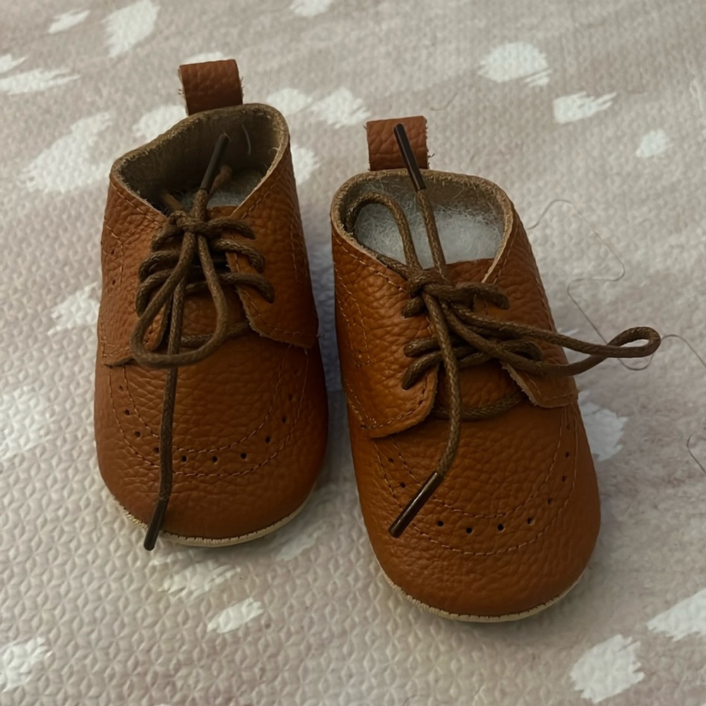 Brown baby shoes